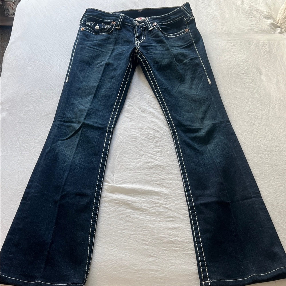 Vintage True Religion Indigo low rise Flare Jeans; women’s 29